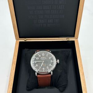 Men's Shinola runwell stainless steel 47 mm watch NWT